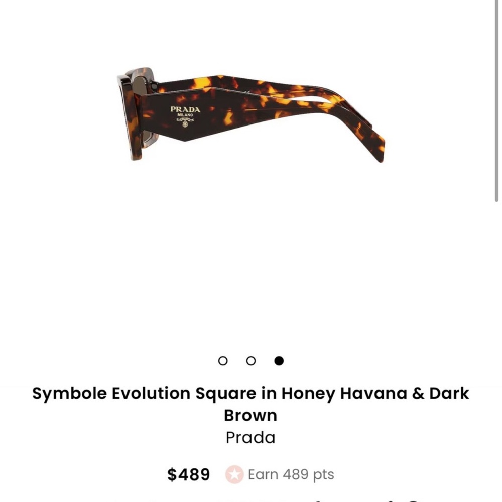 Prada Honey Havana Square Sunglasses